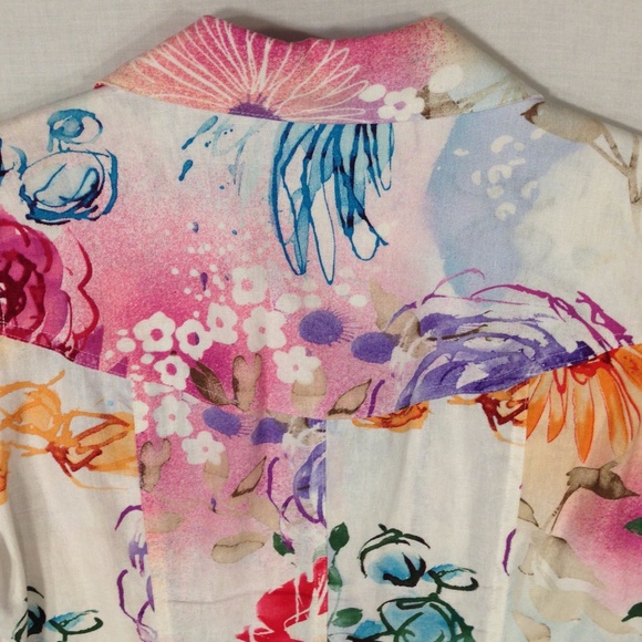 Coldwater Creek women’s floral jacket s 10 - Picture 5 of 8